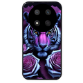 Coque noire taperso pour Magic 7 LITE et PRO avec motif tigre uv style manga protection antichoc personnalisée