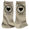 Chaussettes personnalisées paillettes doré motif love around