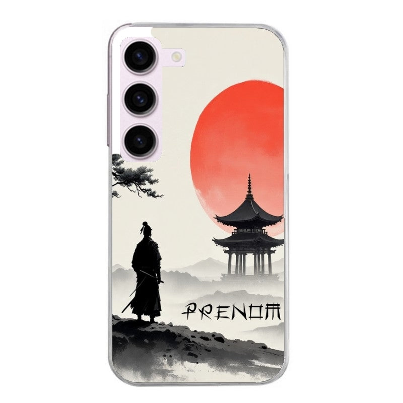 Coque taperso pour Galaxy A13 4G et 5G A23 A53 avec motif samourai et temple personnalisee protection antichoc personnalisée