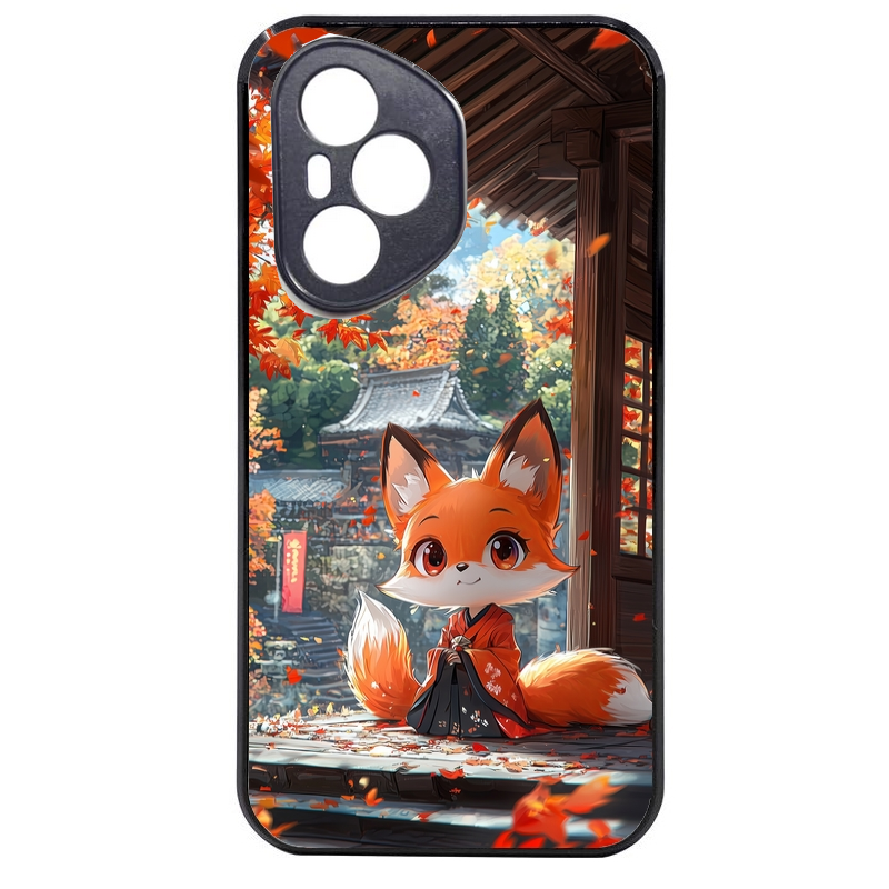 Coque noire taperso pour Honor 400 et Lite Pro Smart avec motif renard et fox anime protection antichoc personnalisée
