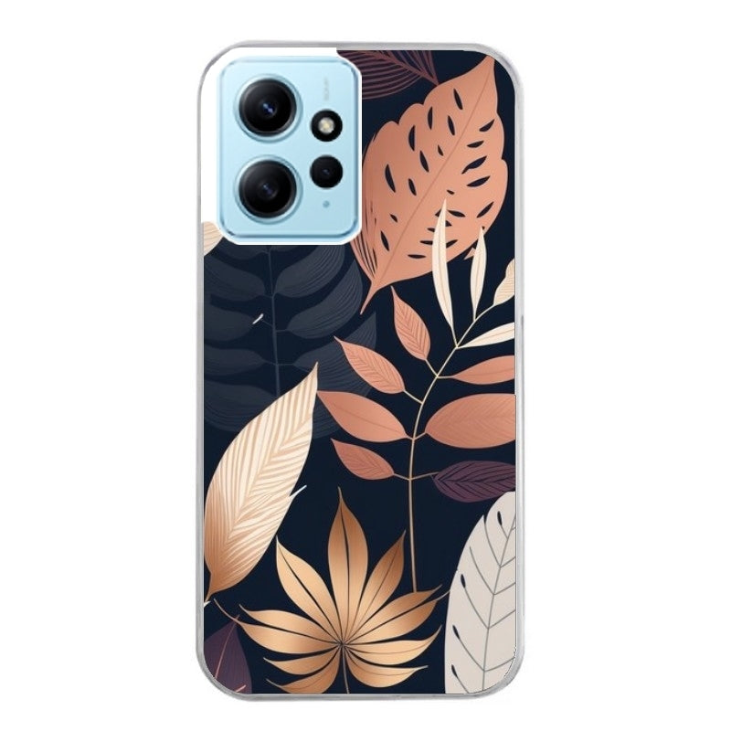 Coque taperso pour Redmi Note 12 4G 5G PRO 4G avec motif jungle et feuilles protection antichoc personnalisée