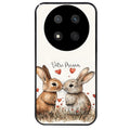 Coque noire taperso pour Magic 7 LITE et PRO avec motif lapin coeur avec prenom protection antichoc personnalisée