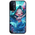 Coque noire taperso pour OPPO A54 et A74 5G avec motif sirene style anime protection antichoc personnalisée