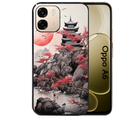 Coque noire taperso pour OPPO A6 A6X 4G et 5G avec motif japan et temple protection antichoc personnalisée