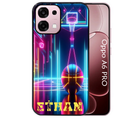 Coque noire taperso pour OPPO A6 PRO 4G et 5G avec motif basket electro personnalisee protection antichoc personnalisée
