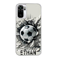 Coque taperso pour Redmi Note 10 4G 5G PRO 10S avec motif foot beton personnalisee protection antichoc personnalisée