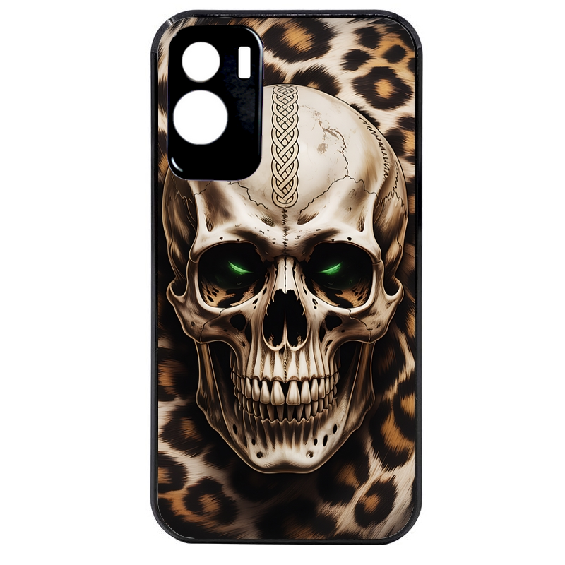Coque noire taperso pour Honor 70 LITE 90 et LITE avec motif tete de mort leopard protection antichoc personnalisée