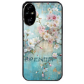 Coque noire taperso pour Honor 200 et Lite Pro Smart avec motif fleur sakura personnalisee protection antichoc personnalisée
