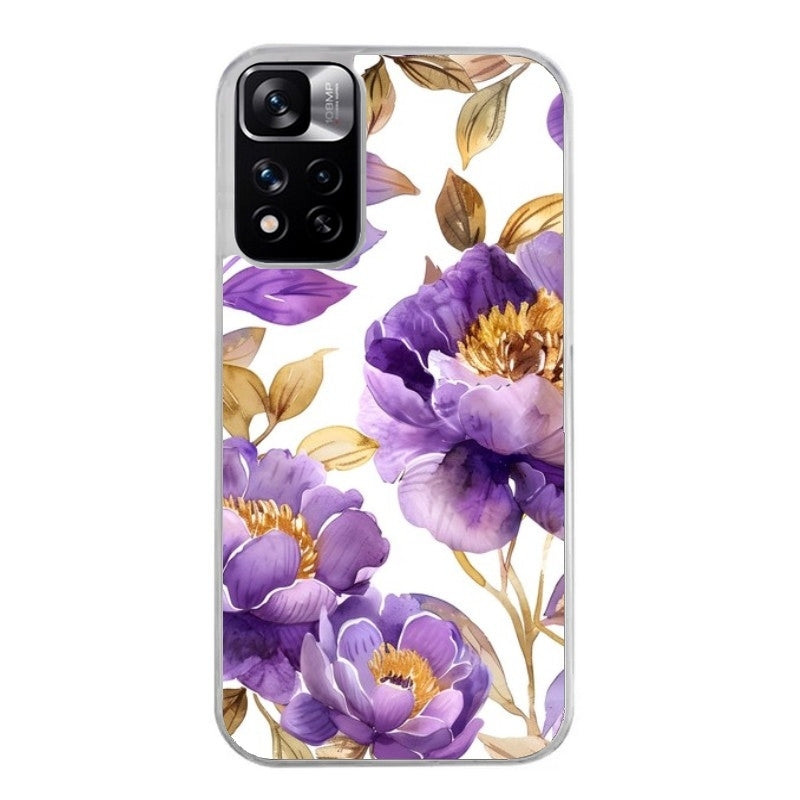 Coque taperso pour Redmi Note 11 4G PRO 5G 11S avec motif fleur pivoine protection antichoc personnalisée