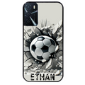 Coque noire taperso pour OPPO A16 et A16S avec motif foot beton personnalisee protection antichoc personnalisée