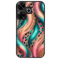 Coque noire taperso pour POCO M6 4G avec motif effet fourrure leopard 2 protection antichoc personnalisée