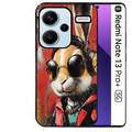 Coque noire taperso pour Redmi Note 13 PRO PLUS 5G avec motif lapin tag protection antichoc personnalisée