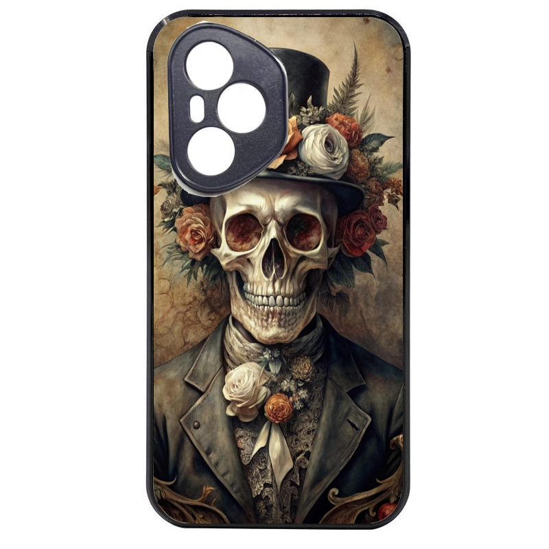 Coque noire taperso pour Honor 400 et Lite Pro Smart avec motif tete de mort chapeau protection antichoc personnalisée