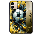Coque noire taperso pour OPPO A6 A6X 4G et 5G avec motif football personnalisee protection antichoc personnalisée