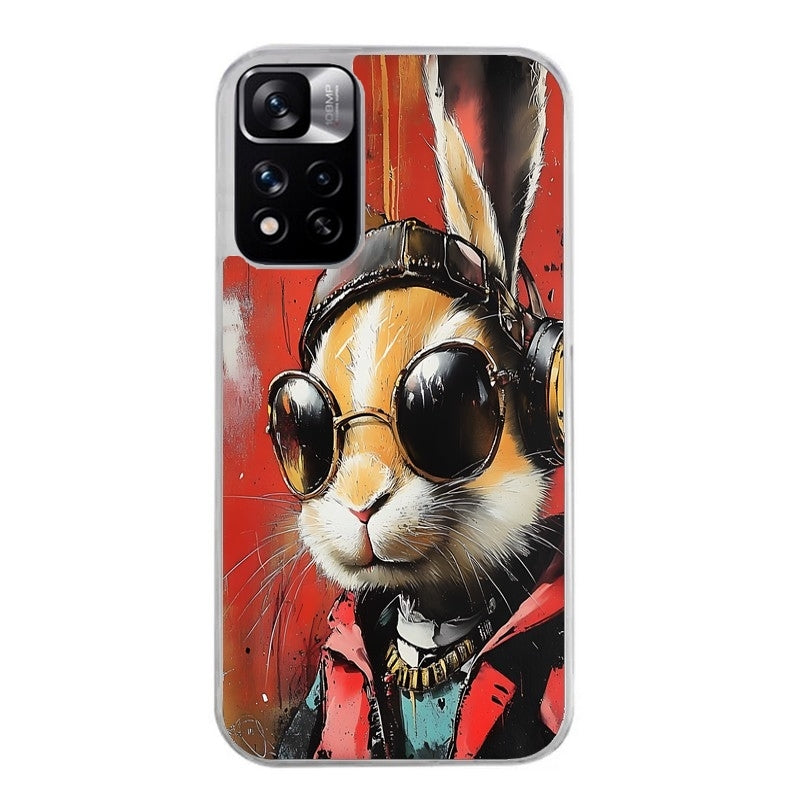 Coque taperso pour Redmi Note 12 4G 5G PRO 4G avec motif lapin tag protection antichoc personnalisée