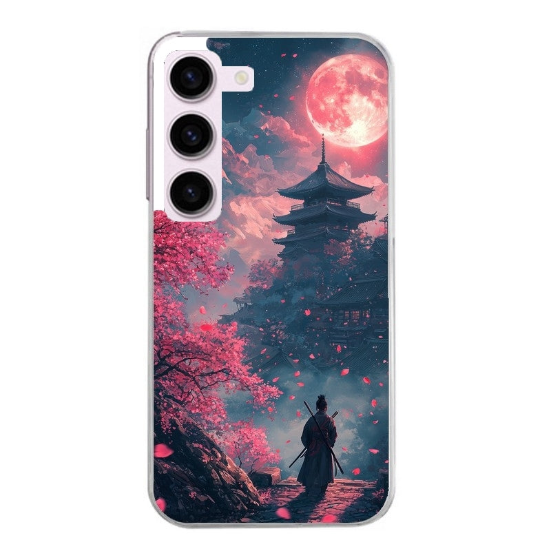 Coque taperso pour Galaxy A13 4G et 5G A23 A53 avec motif samourai cerisier protection antichoc personnalisée