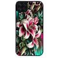 Coque noire taperso pour galaxy A22 A32 A52 A52S 4G 5G  avec motif leopard hibiscus protection antichoc personnalisée