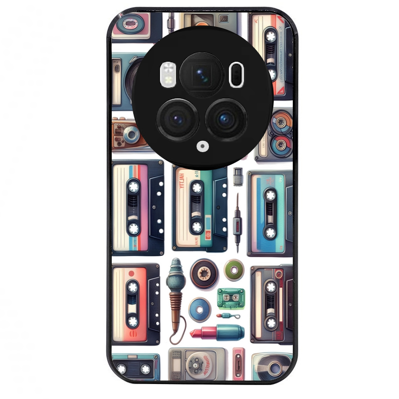 Coque noire taperso pour Magic 5 6 LITE et PRO avec motif cassette multi protection antichoc personnalisée