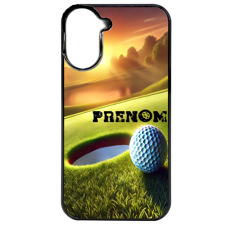 Coque noire taperso pour POCO C71 4G avec motif golf personnalisee protection antichoc personnalisée