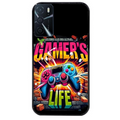 Coque noire taperso pour OPPO A16 et A16S avec motif gamer life protection antichoc personnalisée