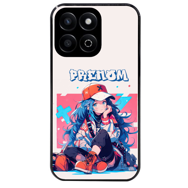 Coque noire taperso pour Honor 70 LITE 90 et LITE avec motif anime casquette personnalise protection antichoc personnalisée