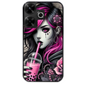Coque noire taperso pour POCO M6 4G avec motif anime et gothic boba protection antichoc personnalisée