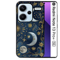 Coque noire taperso pour Redmi Note 13 PRO PLUS 5G avec motif lune astre protection antichoc personnalisée