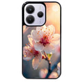 Coque noire taperso pour Redmi Note 14 et PRO PLUS 4G 5G avec motif fleur de cerisier protection antichoc personnalisée