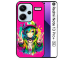 Coque noire taperso pour Redmi Note 13 PRO PLUS 5G avec motif anime manga et tag protection antichoc personnalisée