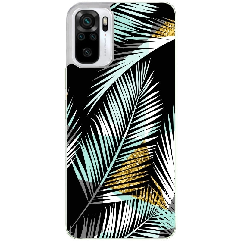 Coque taperso pour Redmi Note 10 4G 5G PRO 10S avec motif palmier noir protection antichoc personnalisée