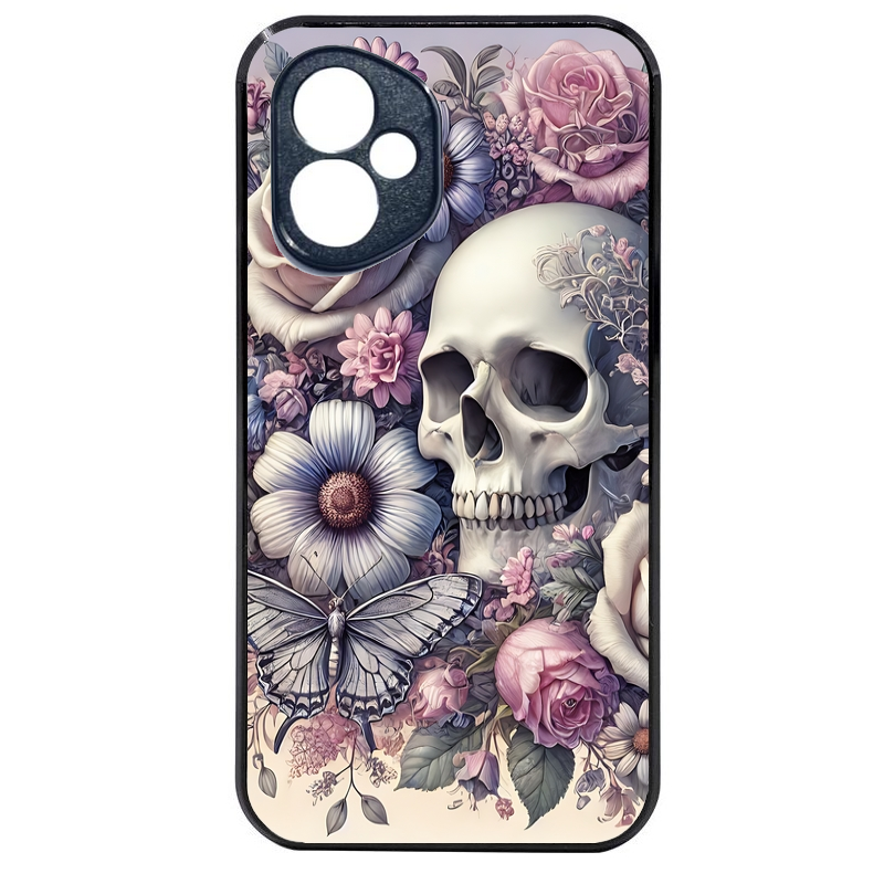 Coque noire taperso pour Honor 400 et Lite Pro Smart avec motif tete de mort pastel protection antichoc personnalisée