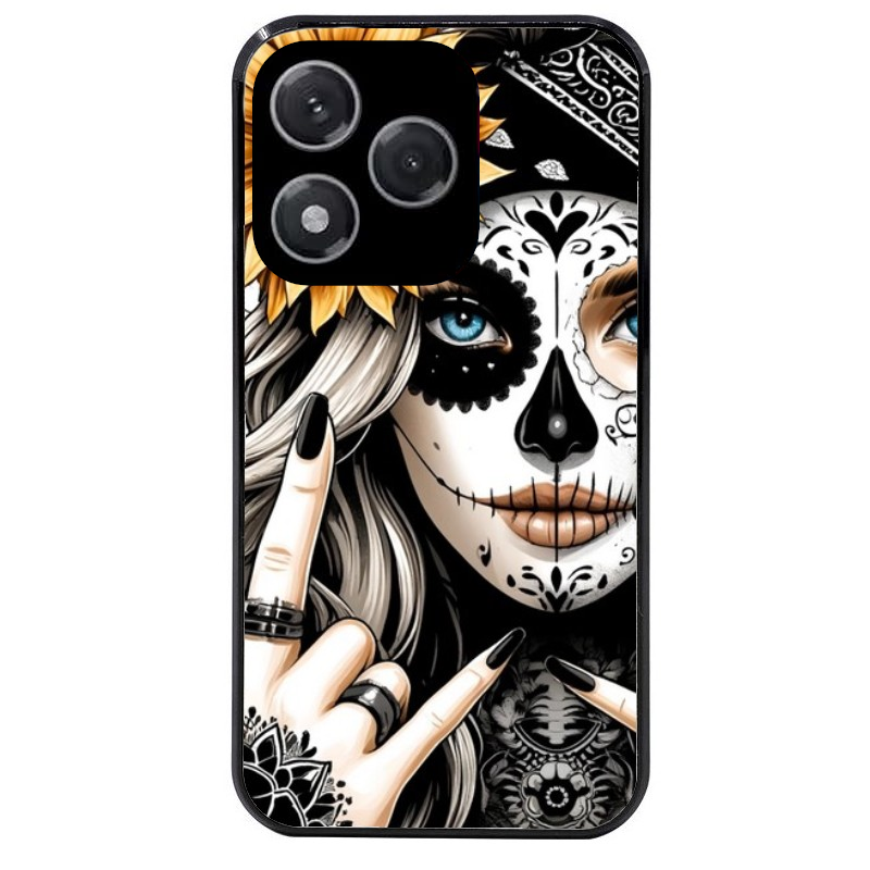 Coque noire taperso pour Honor 400 et Lite Pro Smart avec motif tete de mort tatoo protection antichoc personnalisée