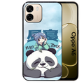 Coque noire taperso pour OPPO A6 A6X 4G et 5G avec motif panda anime protection antichoc personnalisée