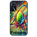 Coque noire taperso pour OPPO A16 et A16S avec motif tennis color personnalisee protection antichoc personnalisée