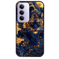 Coque noire taperso pour Redmi 15 4G et 5G avec motif tigre et fleur protection antichoc personnalisée