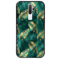 Coque noire taperso pour OPPO A5 A9 2020 avec motif palmier vert protection antichoc personnalisée