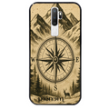 Coque noire taperso pour OPPO A5 A9 2020 avec motif voyage et boussole protection antichoc personnalisée
