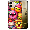 Coque noire taperso pour OPPO A6 A6X 4G et 5G avec motif anime donut kawaii protection antichoc personnalisée