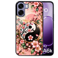 Coque pour Oppo A6 A6 A6K yin yang fleur cerisier sakura