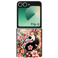 Coque pour Z FLIP 6 7 8 yin yang fleur cerisier sakura