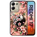 Coque pour Redmi 17 et 17C 4G 5G yin yang fleur cerisier sakura