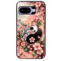 Coque pour Pixel 8A 9A 10A yin yang fleur cerisier sakura