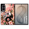 Coque pour Z FOLD 8 yin yang fleur cerisier sakura