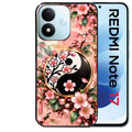 Coque pour Redmi Note 17 et PRO 4G 5G Max yin yang fleur cerisier sakura