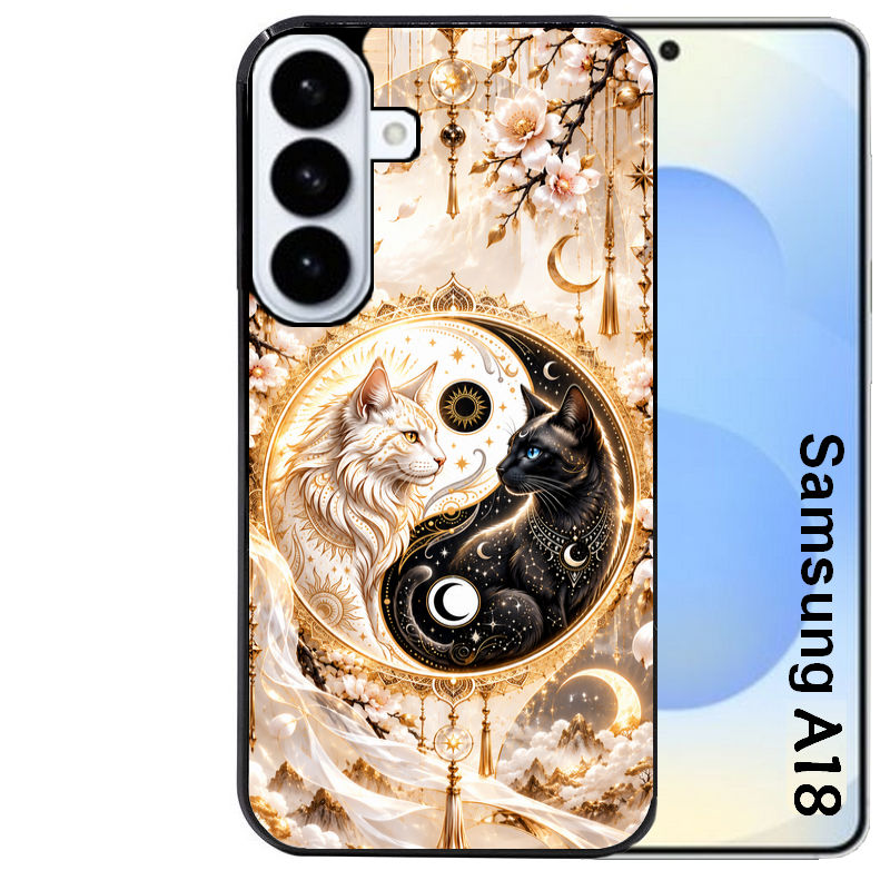 Coque pour Galaxy A08 A18 A28 A38 A58 yin yang chat