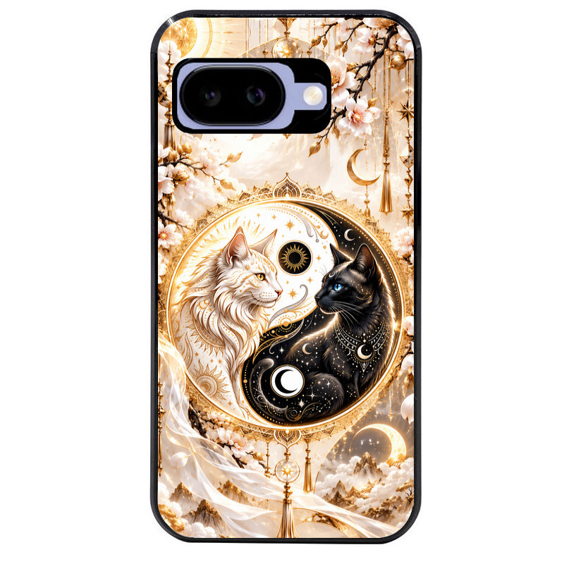 Coque pour Pixel 8A 9A 10A yin yang chat