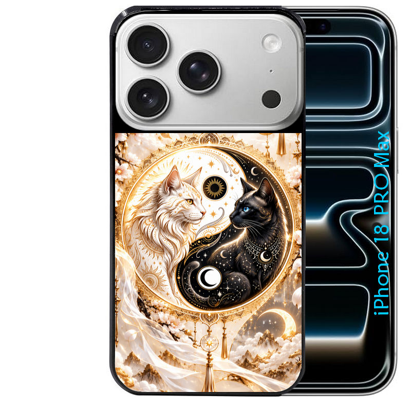 Coque pour Iphone 18 / PRO / PRO MAX / 18E yin yang chat