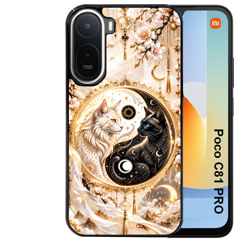 Coque pour POCO C81 PRO yin yang chat
