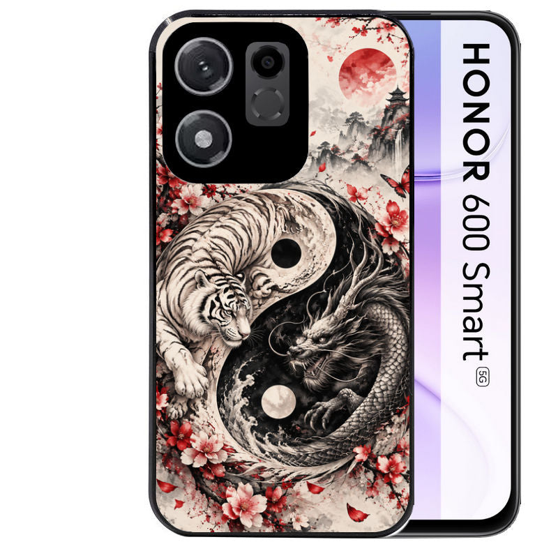 Coque pour Honor 600 SMART yin yang tigre et dragon