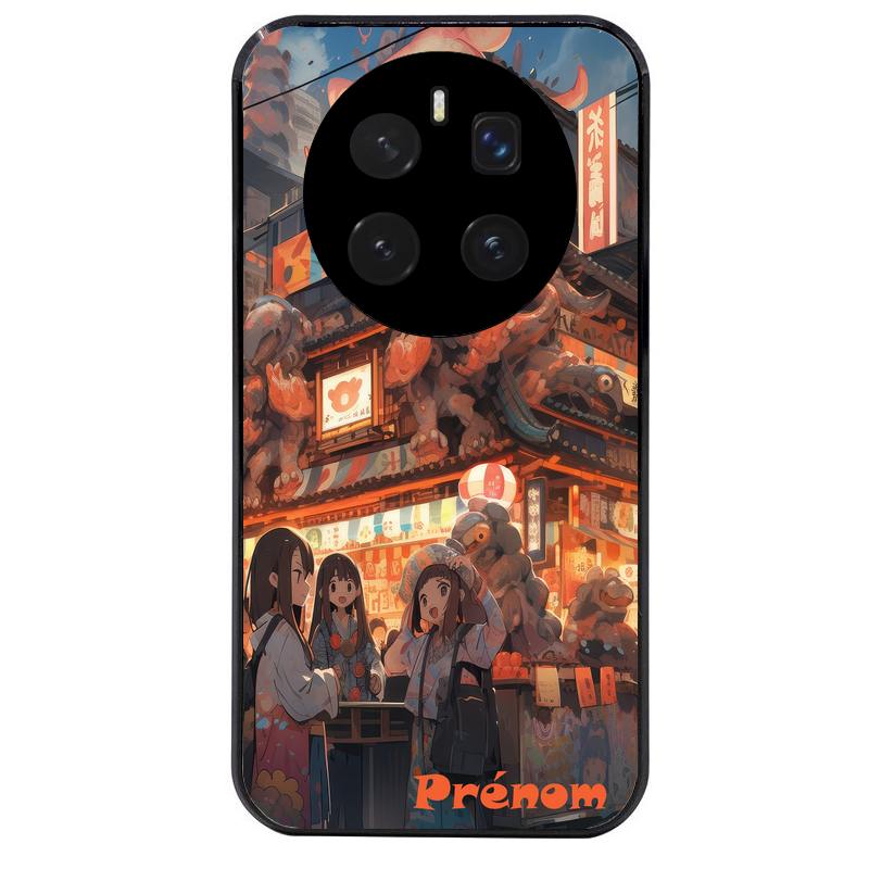 Coque noire taperso pour Magic 7 LITE et PRO avec motif anime street japan personnalise protection antichoc personnalisée